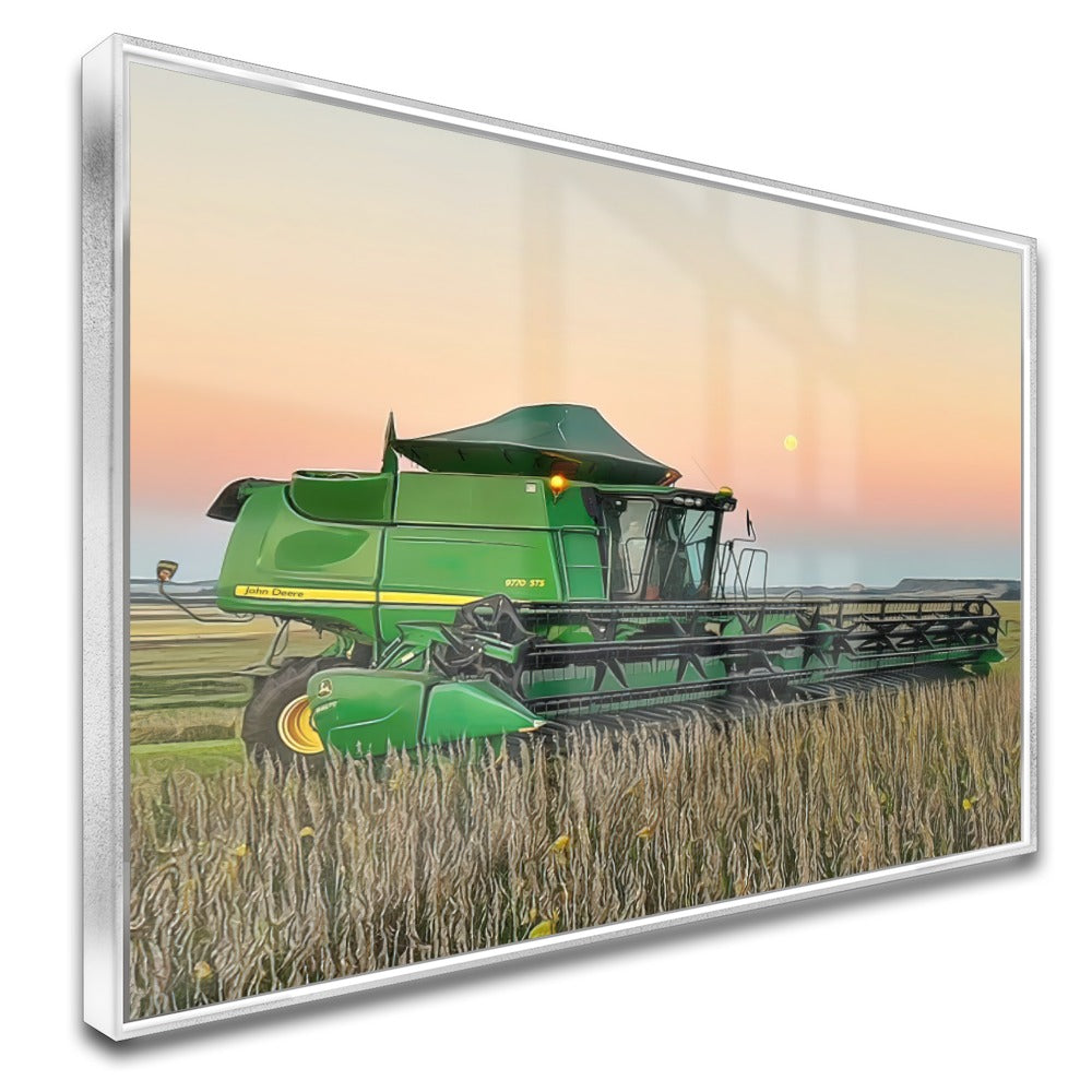 Quadro Colheitadeira Jd Street Art Lua Cheia