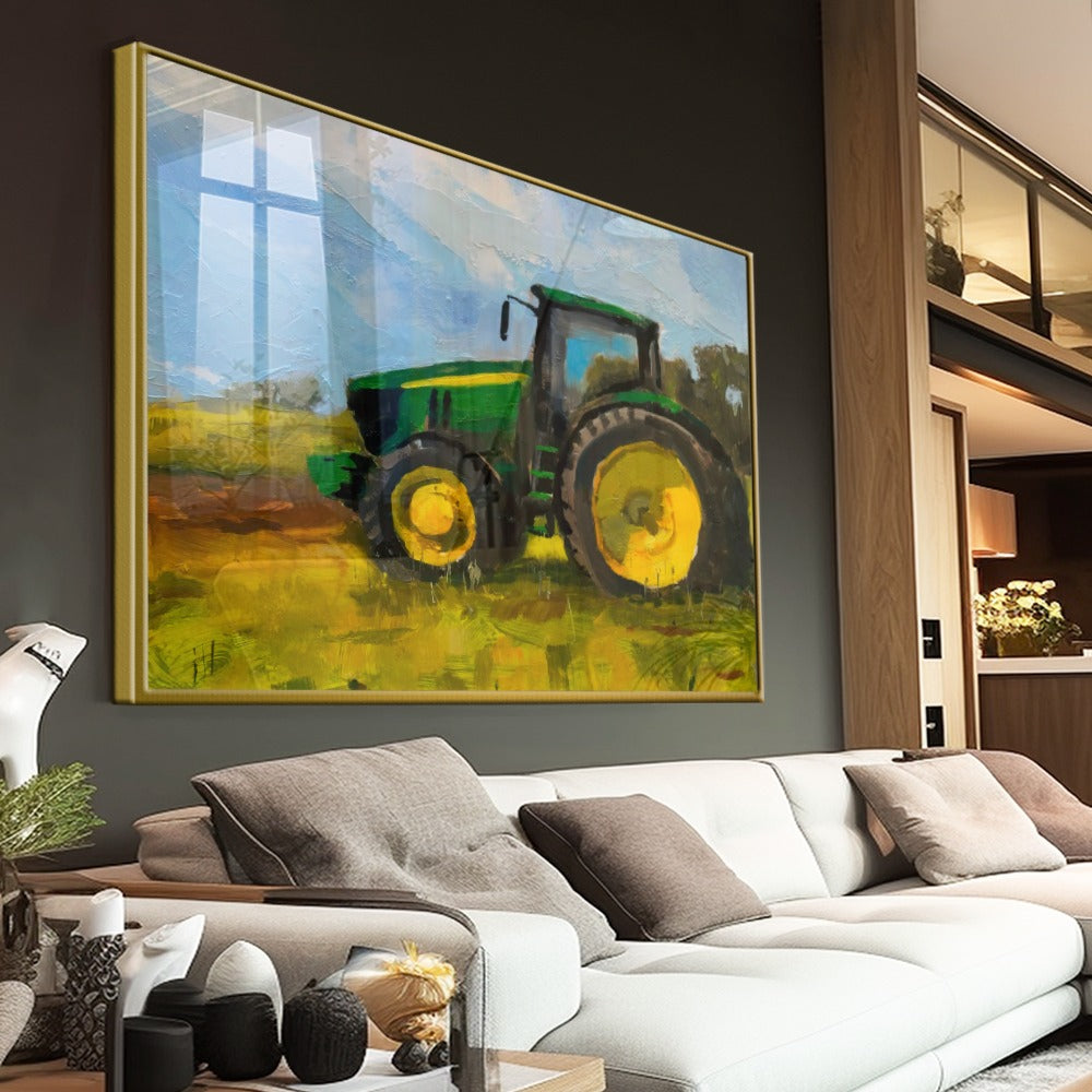 Quadro Pintura Trator Jd Campo