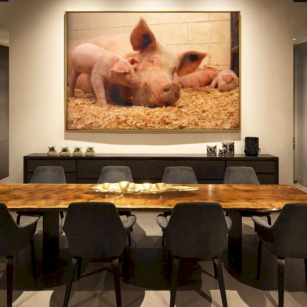 Quadro Leitoa E Leitão Confinamento