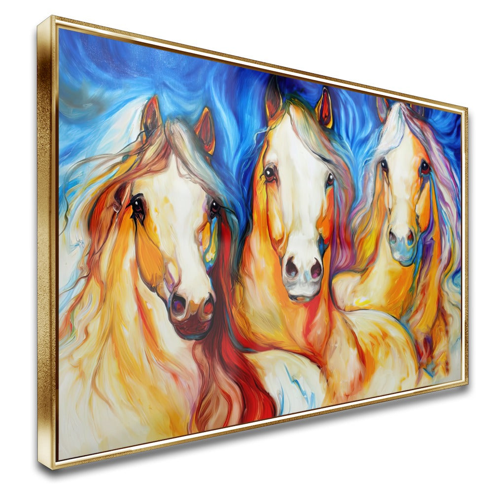 Quadro Trio De Cavalos Pintura