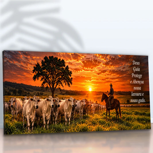 Quadro Sala Pôr do Sol no Curral