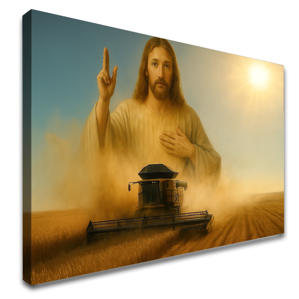 Quadro Senhor Jesus Simbolo Proteção Colheita