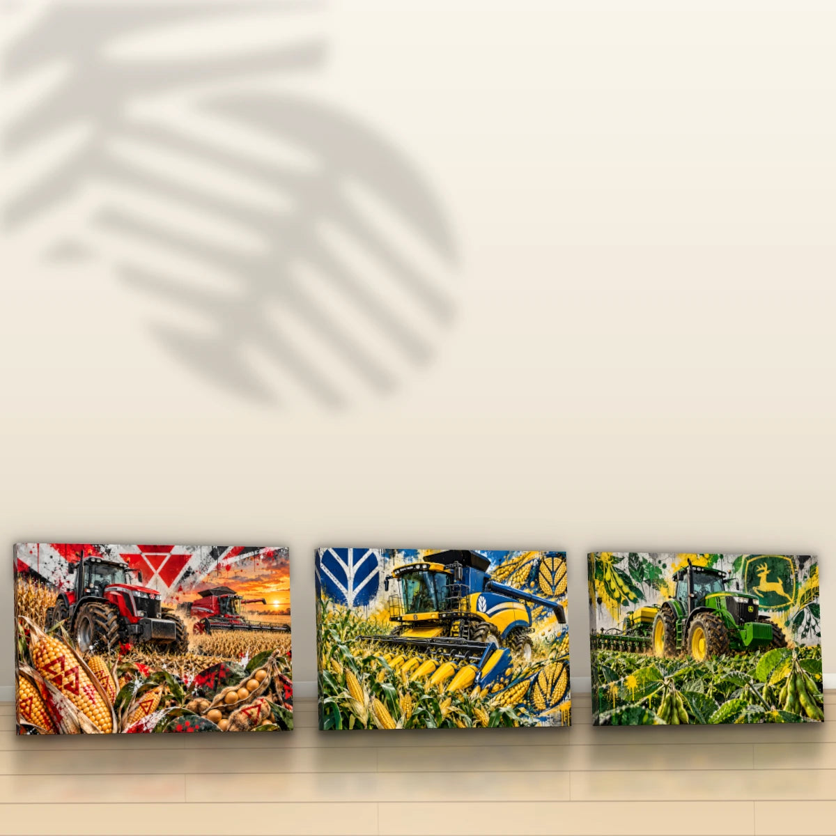 Quadro Trio Cozinha Trator na Lavoura