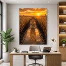 Quadro Sala Leão Pôr do Sol