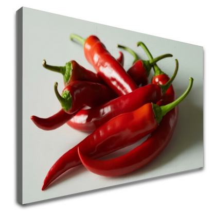 Quadro Cozinha Pimentas Vermelhas