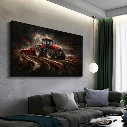 Quadro Escritório Trator Vermelho