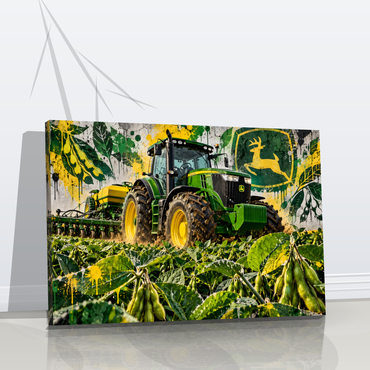 Quadro Trator Jonh Deere Stret Art