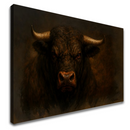 Quadro Escritório Touro Dark Realista