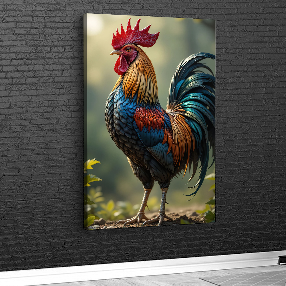 Quadro galo caipira para decoração rural – Agro Quadros