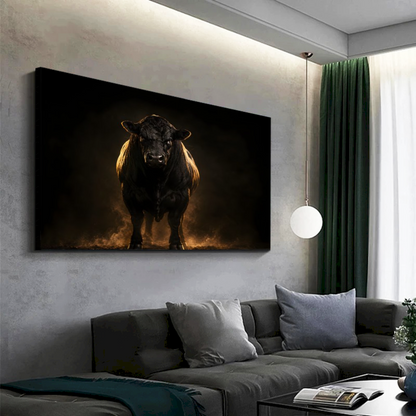 Quadro Escritório Touro Black Gold