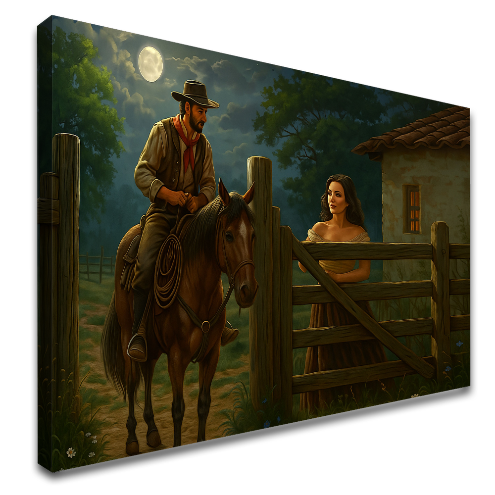 Quadro Encontro A Noite No Interior Estilo Pintura