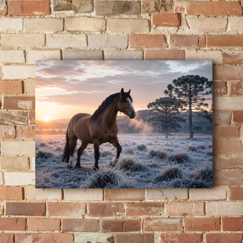 Quadro Sala Cavalo na Geada