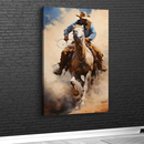 Quadro Quadro Cavaleiro Correndo Em Seu Cavalo