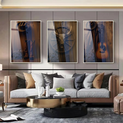 Quadros Trio Decoração Rustica Sertaneja