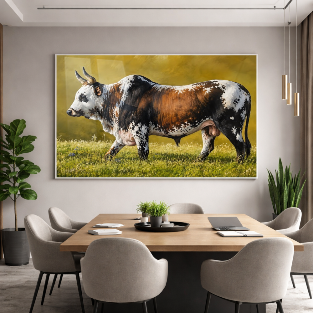 Quadro Sala Cozinha Boi Pampa Rural