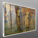 Quadro Gado No Pasto Estilo Pintura