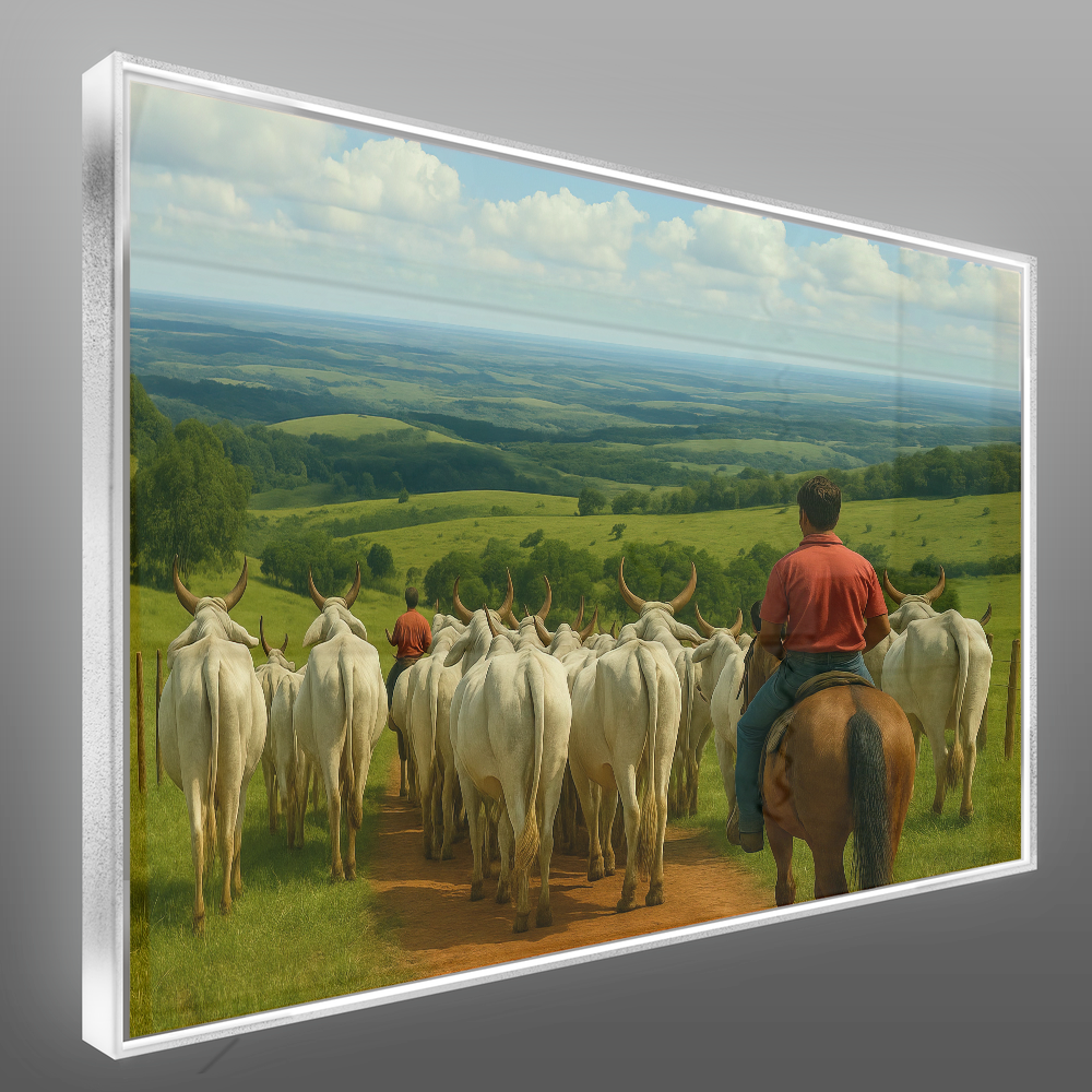 Quadro Conduzindo A Boiada