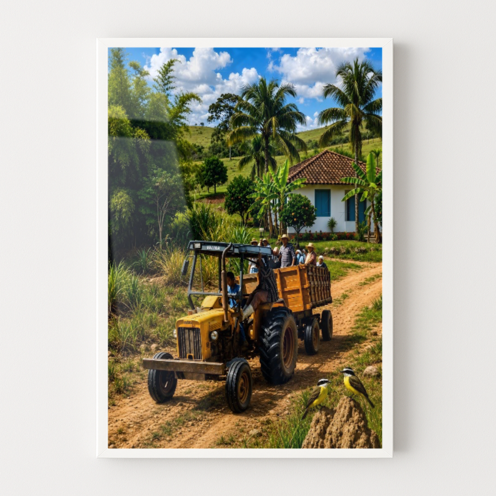 Quadro Sala Fazenda Trator Rural