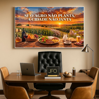 Quadro Cozinha Frase Agro Pôr do Sol