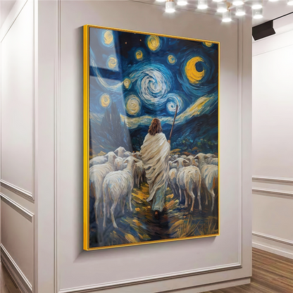 Quadro Jesus Pastor Estilo Pintura