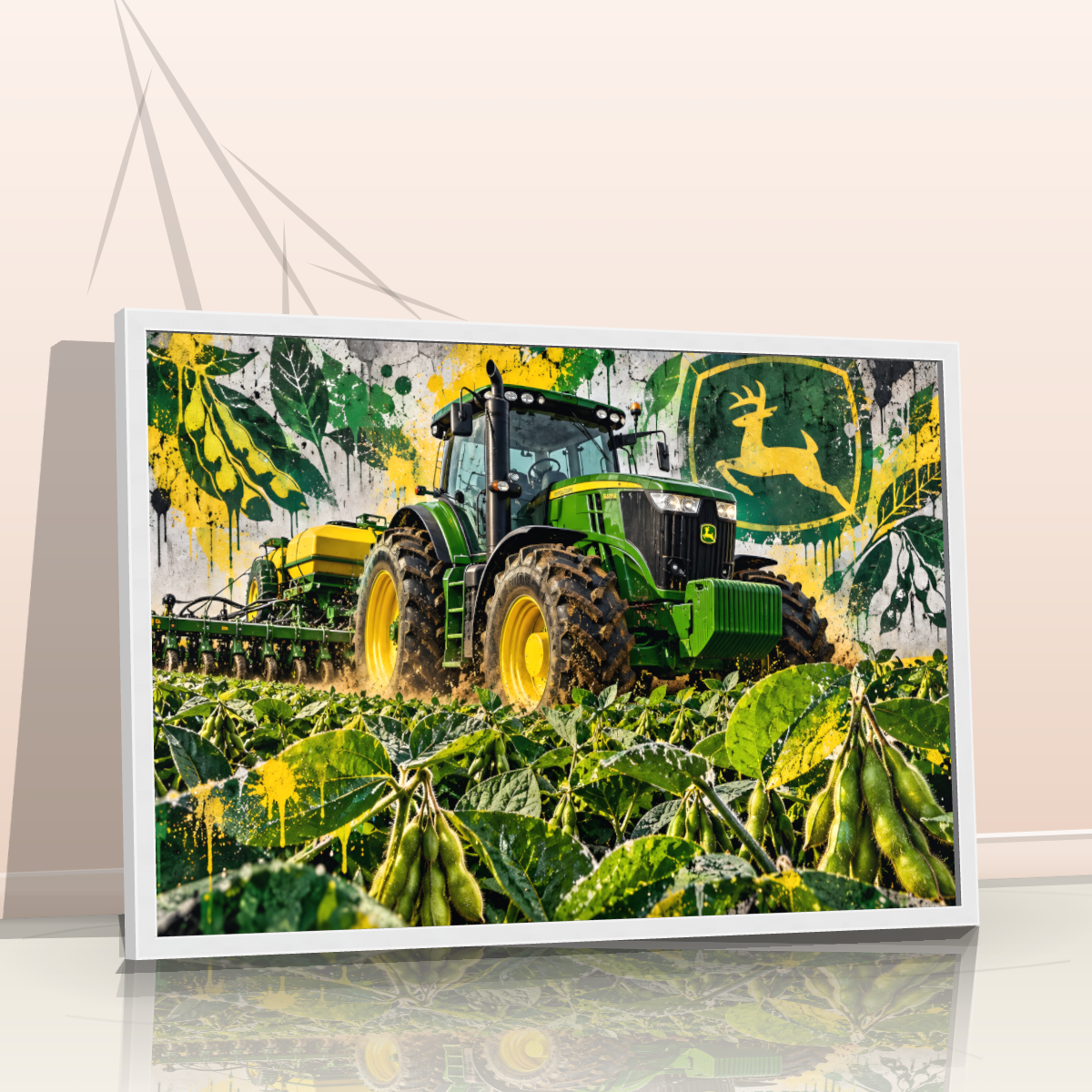 Quadro Trator Jonh Deere Stret Art