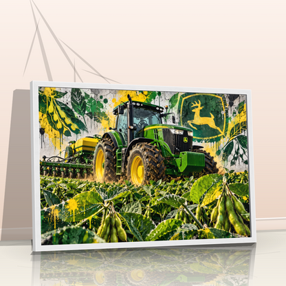 Quadro Trator Jonh Deere Stret Art