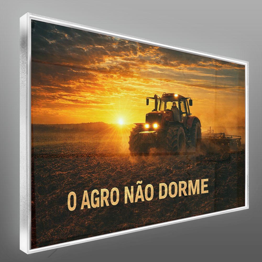 Quadro Trator O Agro Não Dorme