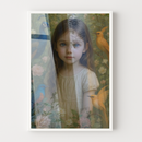 Quadro Menina Campo Animais