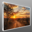 Quadro Estrada Pôr do Sol Rural