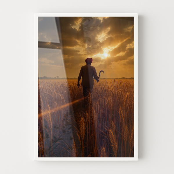 Quadro Homem Indo Ceifar O Trigo
