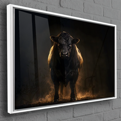 Quadro Escritório Touro Black Gold
