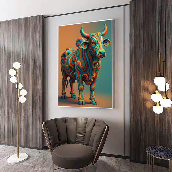 Quadro Boi Estilo Pintura Famosa