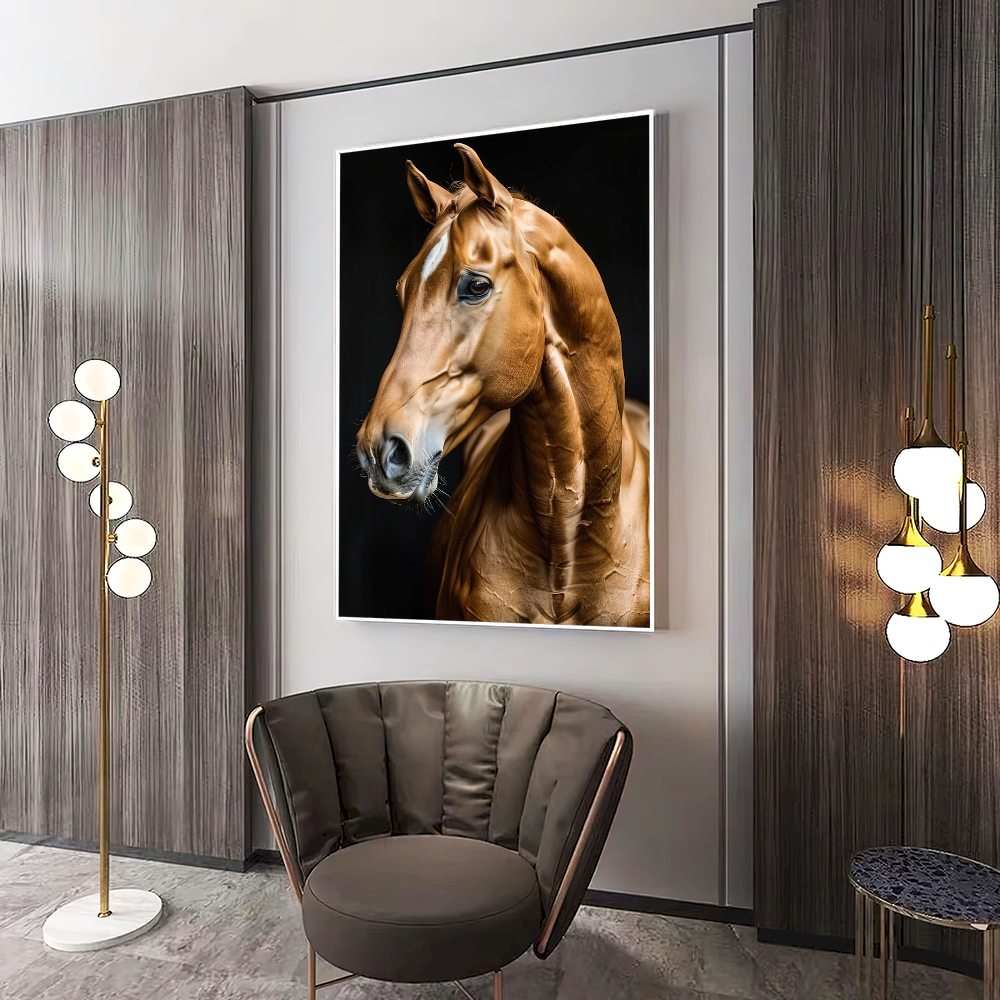 Quadro Quadro Cavalo Fundo Black