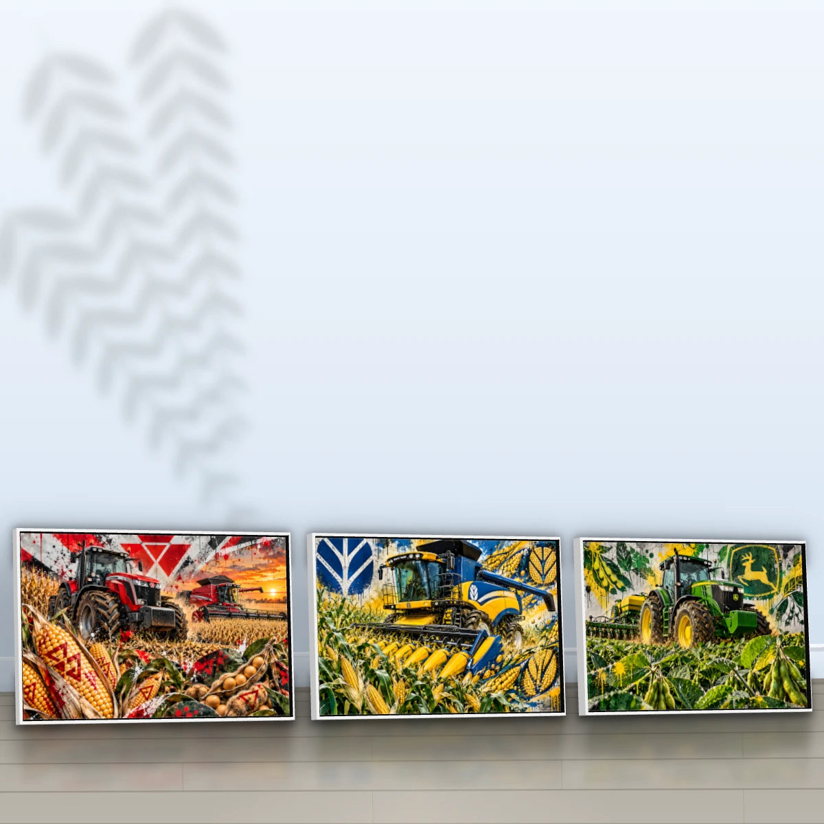 Quadro Trio Cozinha Trator na Lavoura
