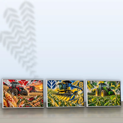Quadro Trio Cozinha Trator na Lavoura