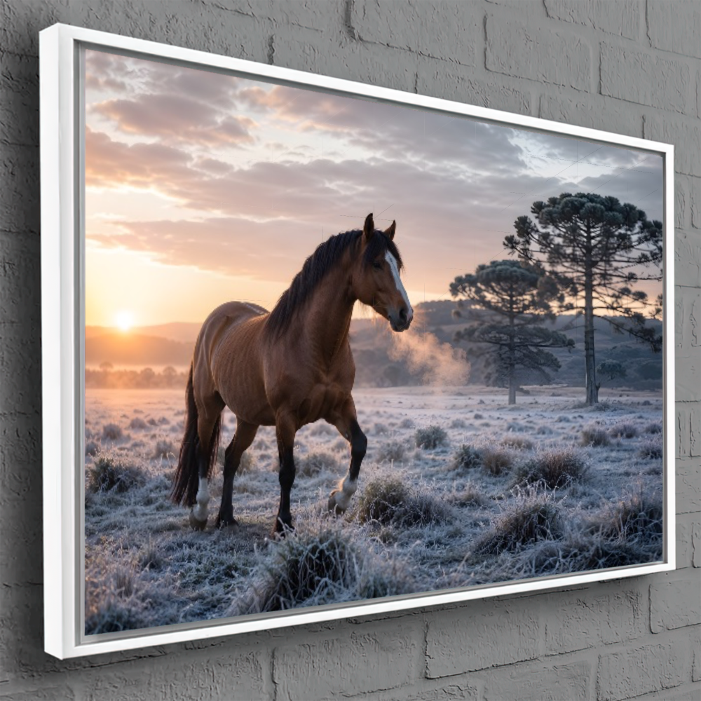 Quadro Sala Cavalo na Geada