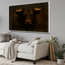 Quadro Escritório Touro Dark Realista