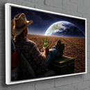 Quadro Agrícultor Na Lua