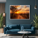 Quadro Estrada Pôr do Sol Rural