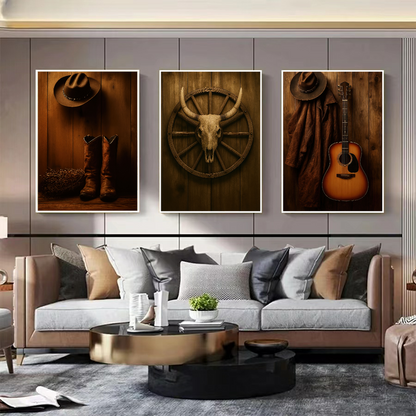 Quadros Trio Decoração Rustica Sertaneja