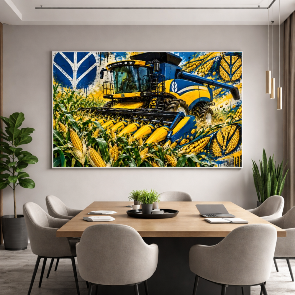 Quadro Colheita New Holland Street Art