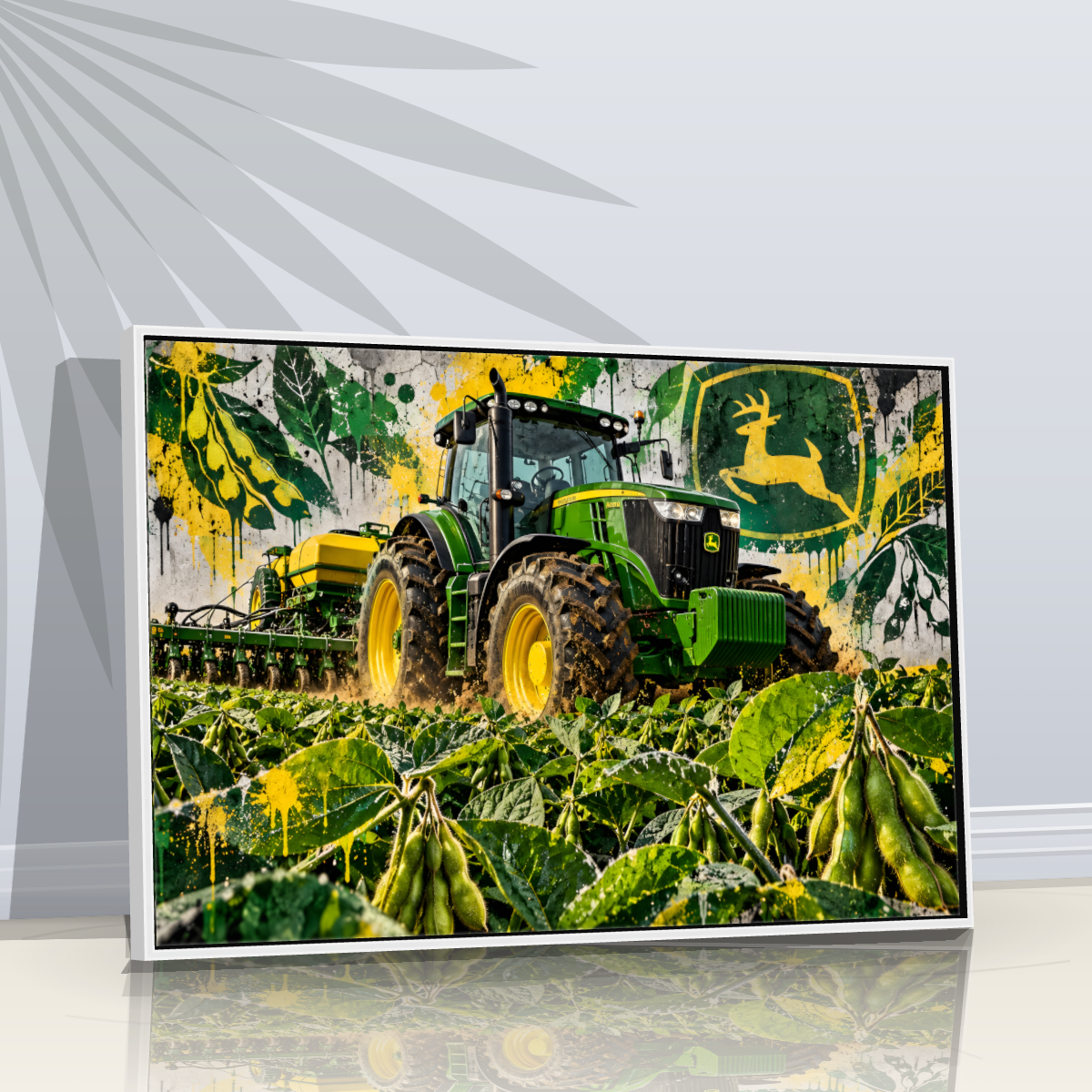 Quadro Trator Jonh Deere Stret Art