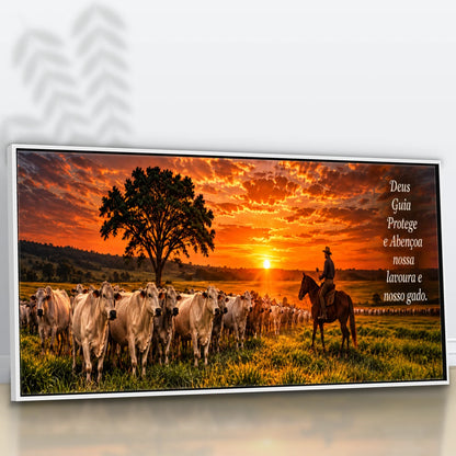 Quadro Sala Pôr do Sol no Curral