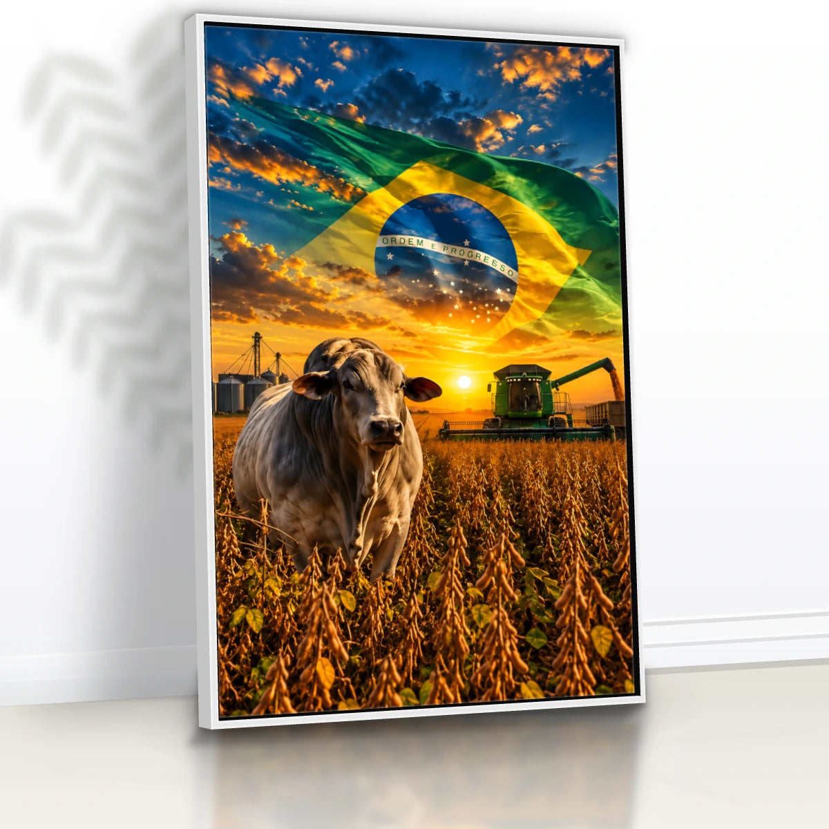 Quadro Sala Agro Brasil Bandeira