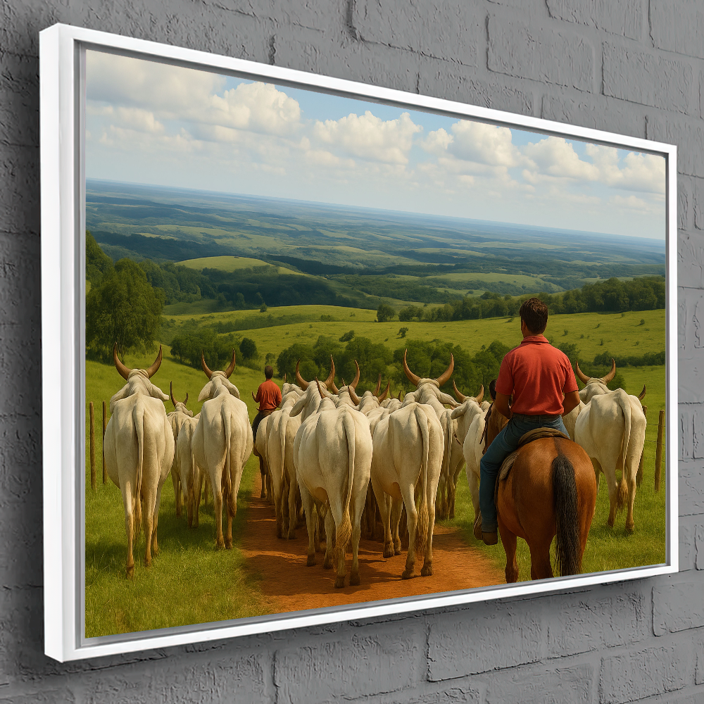 Quadro Conduzindo A Boiada
