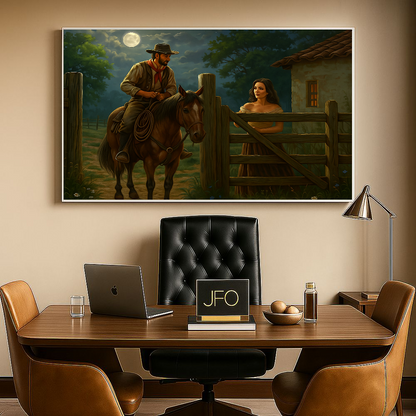 Quadro Encontro A Noite No Interior Estilo Pintura