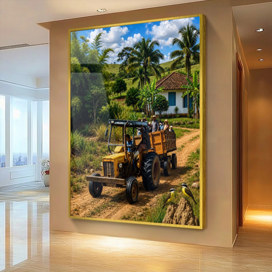Quadro Sala Fazenda Trator Rural