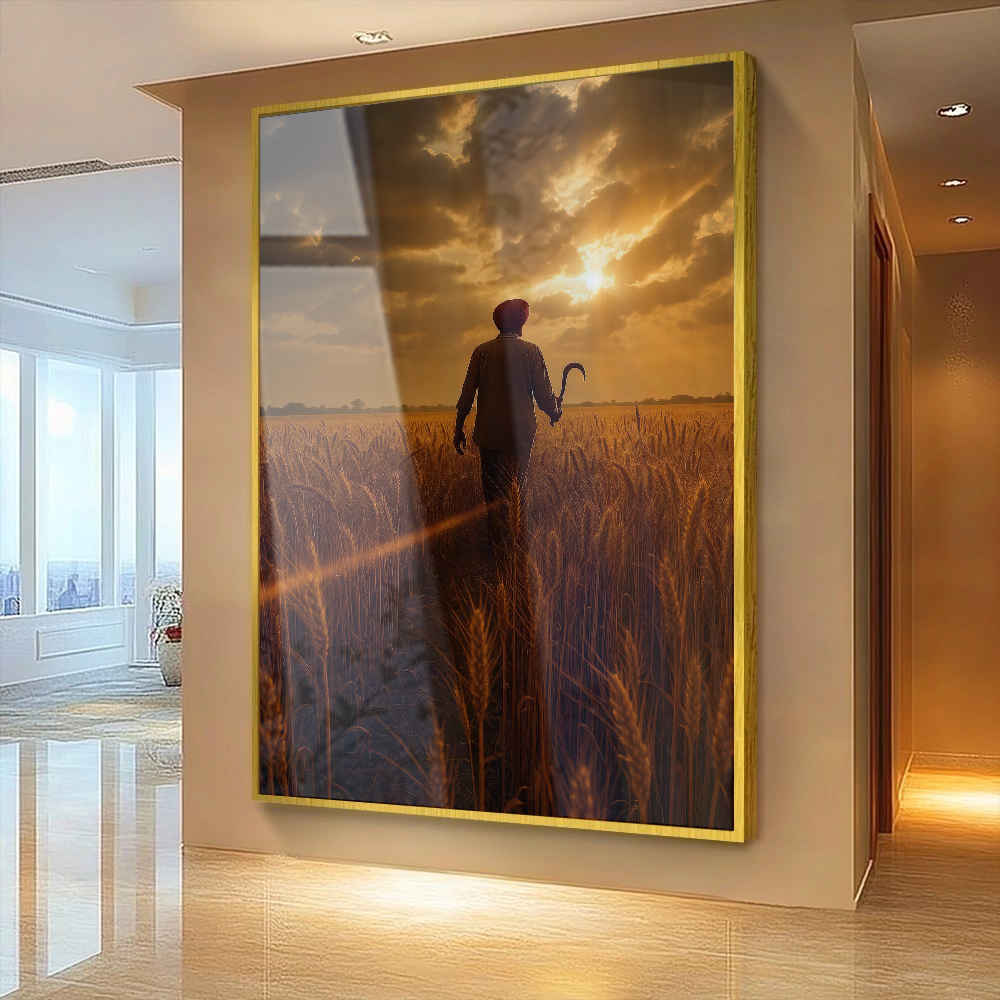 Quadro Homem Indo Ceifar O Trigo