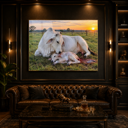 Quadro Sala Vaca e Bezerro Campo
