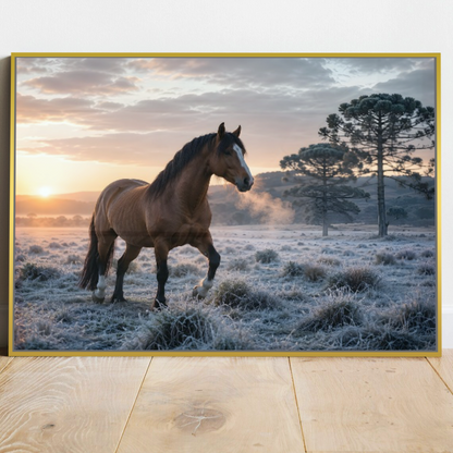 Quadro Sala Cavalo na Geada